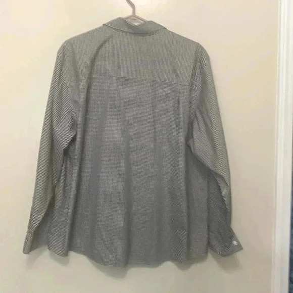 Talbots Black & White  Button Down 100% Cotton Wrinkle Resistant Size 18 - Picture 3 of 8